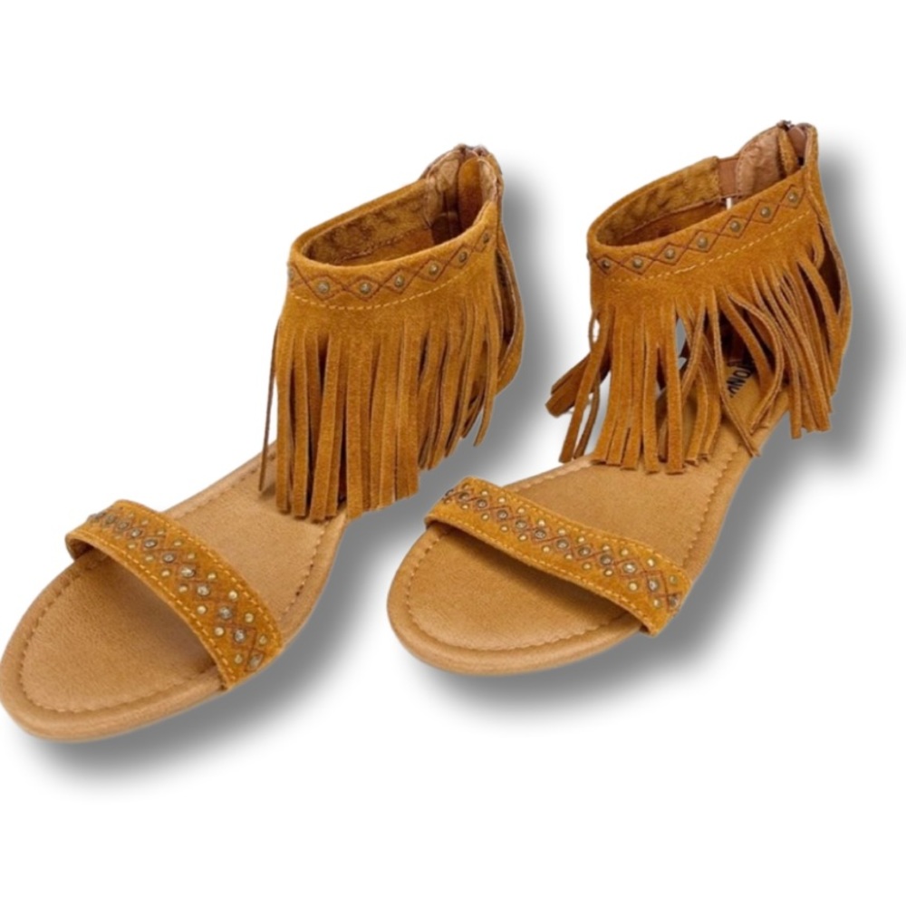 MINNETONKA Boho Fringe Suede Sandals